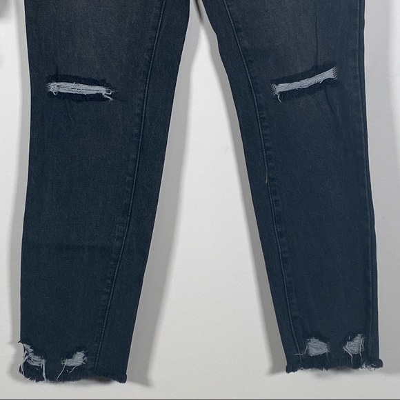 PTCL women’s Vintage hi-Rise Buttons fly distressed black denim jeans size 26 - Picture 3 of 7